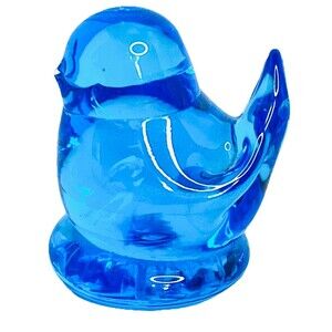 Terra Studios Bluebird of Happiness 1991 Leo Ward Art Glass Bird Figurine